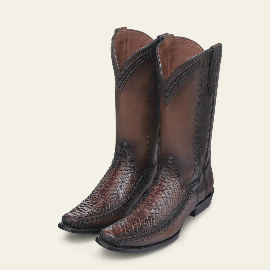 1J3GPH - Cuadra honey dress cowboy python skin boots for men