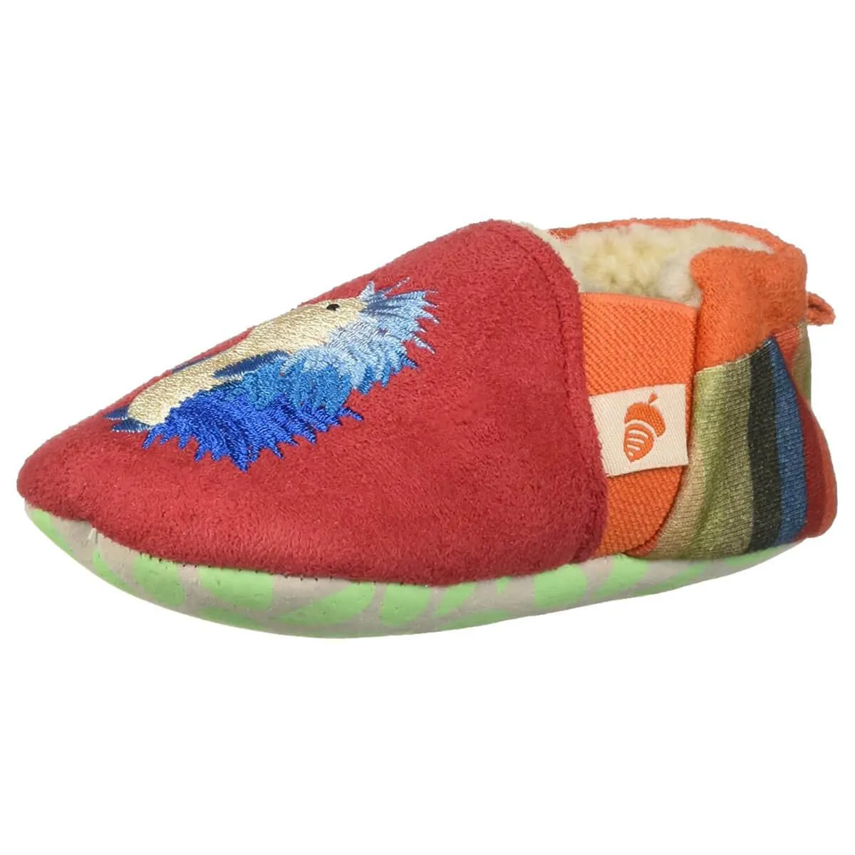 Acorn Kids' Moccasins Slipperss - Easy-On Animal Red Hedgehog, TS | A10128RHGTS