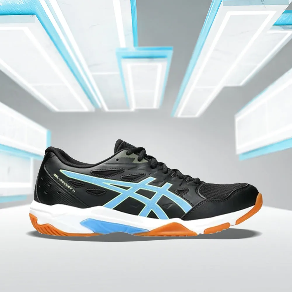 Asics Gel Rocket 11 Badminton Shoes Black/ Waterscape - 1071A091.003