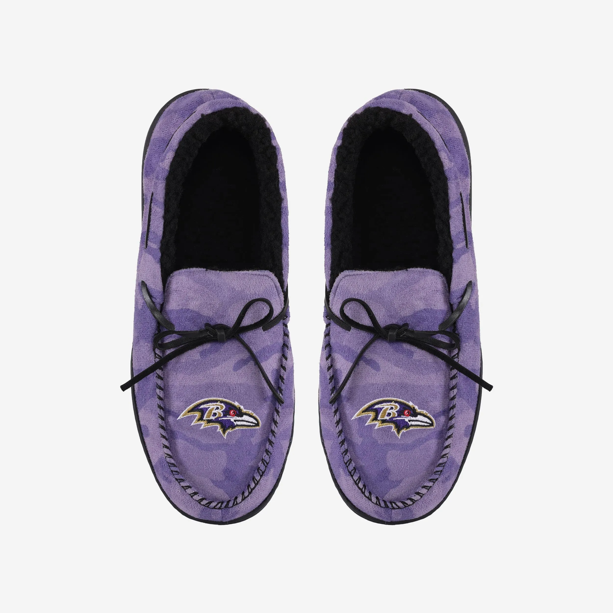 Baltimore Ravens Printed Camo Moccasin Slipper