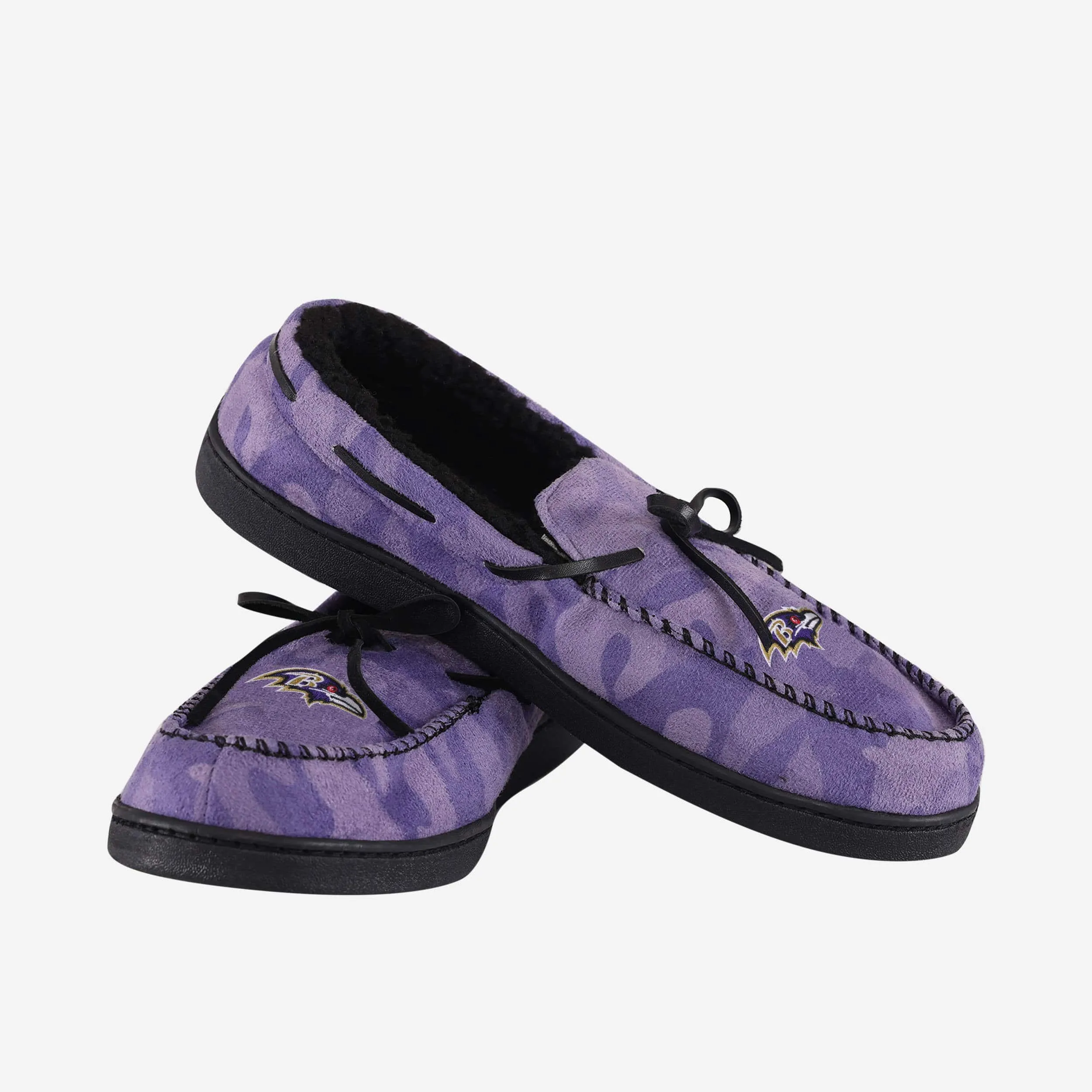 Baltimore Ravens Printed Camo Moccasin Slipper