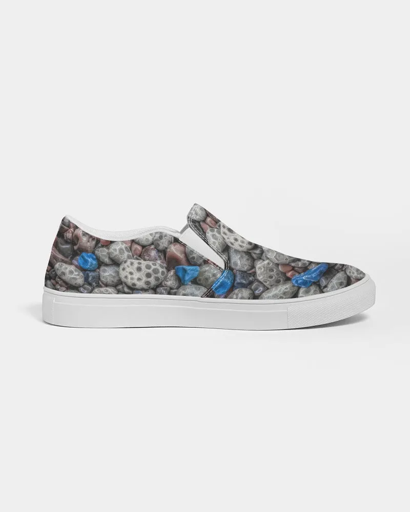 Beachcomber's Paradise (Petoskeys/Leland Blue/Agates) Women's Slip-On Canvas Shoe