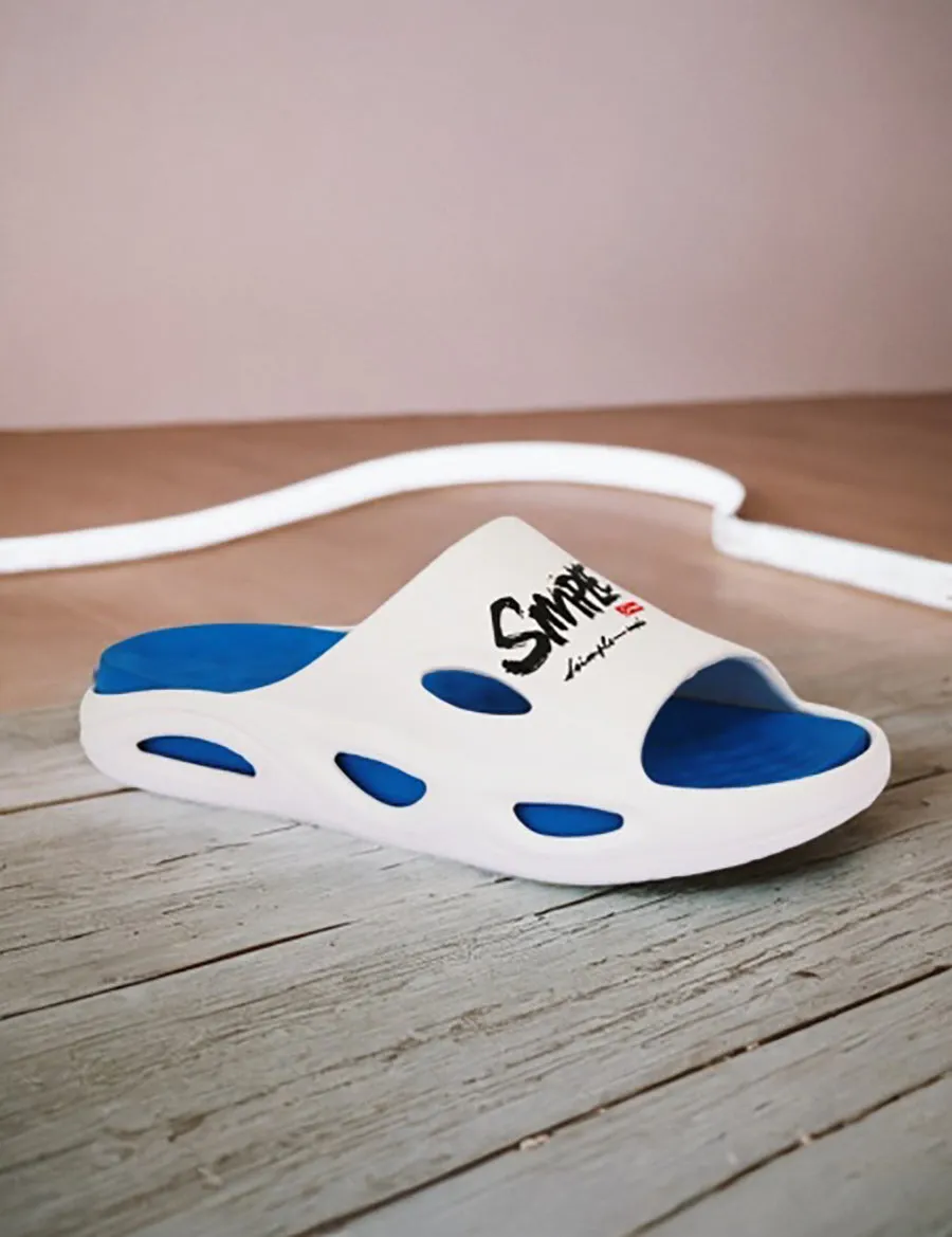 Blue White | Soft Slippers for Men