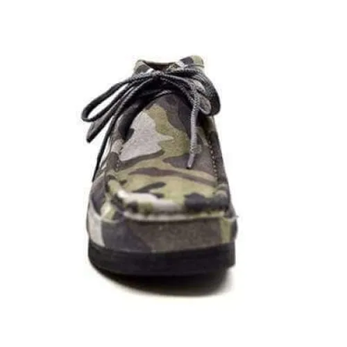 British Walkers New Castle Wallabee Boots Men's Green Camo Suede