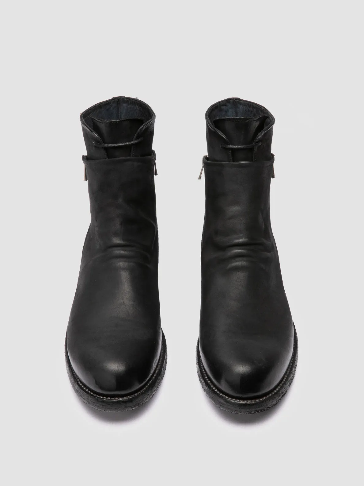 BULLA DD 106 - Black Leather Zipped Boots