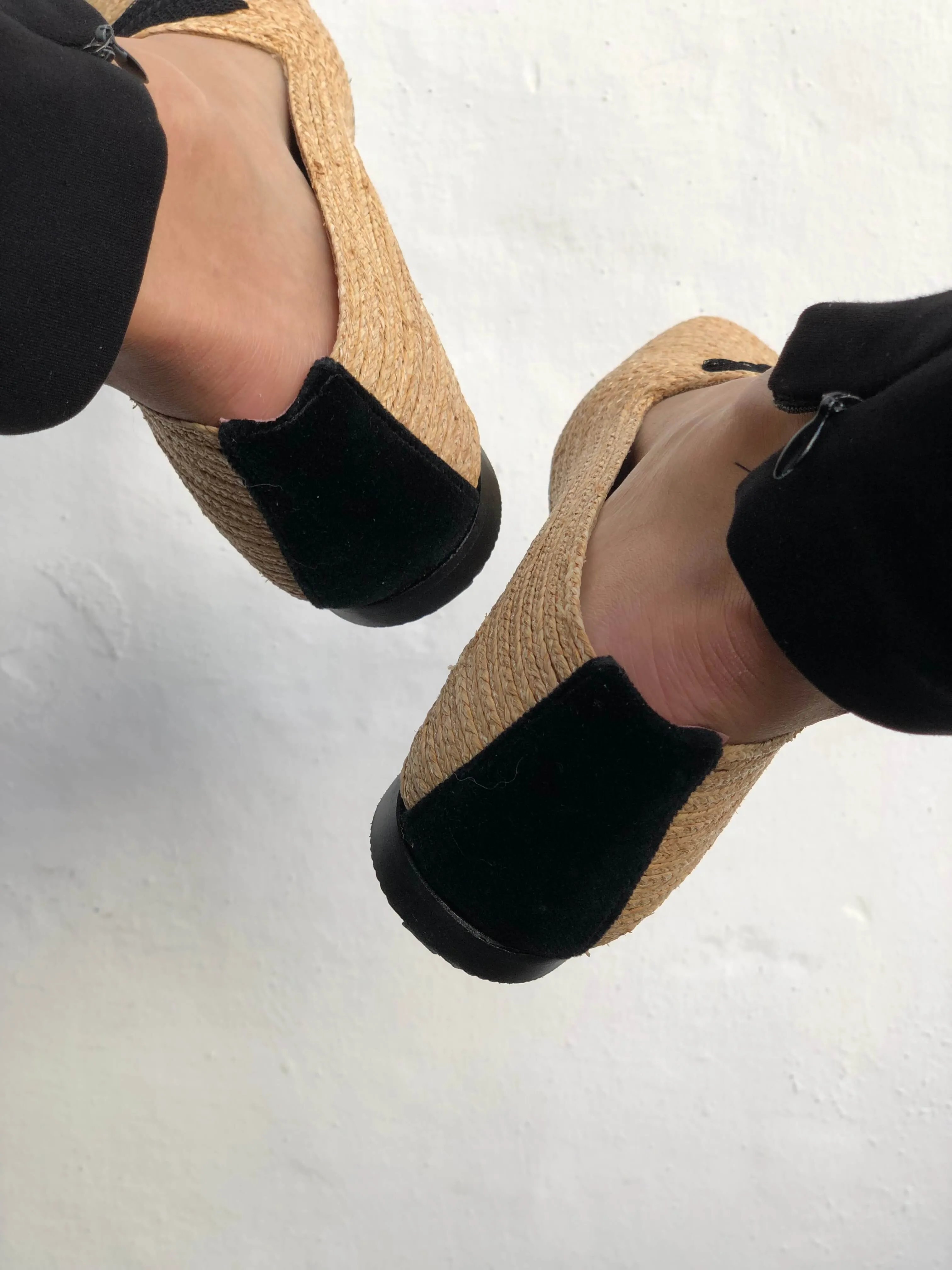 Casablanca Raffia Vegan Moccasins | Beige