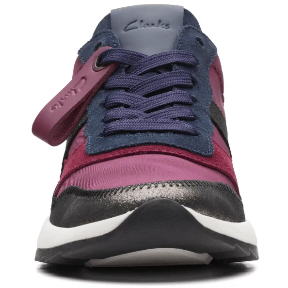 Clarks Womens Trainer Dashlite Jazz Merlot Combi