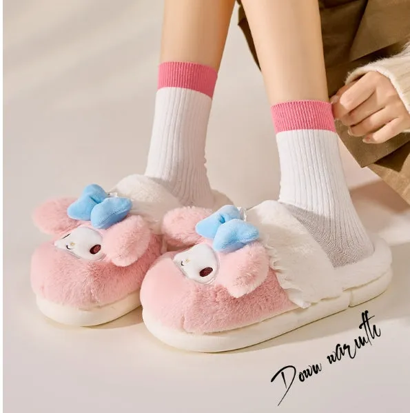 Cute Fuzzy House Slippers