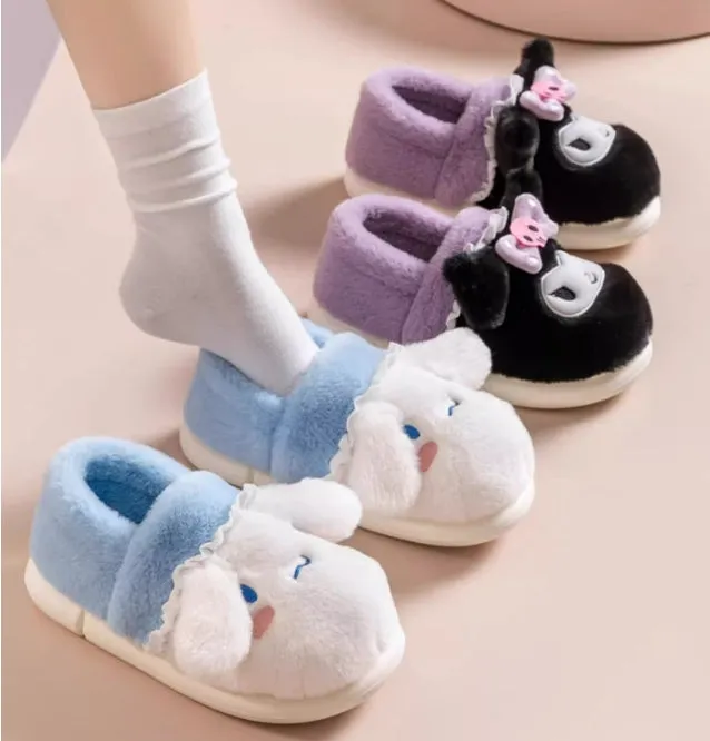 Cute Fuzzy House Slippers