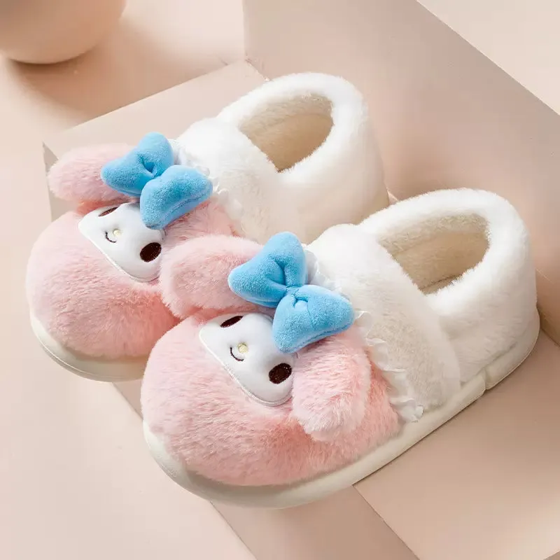 Cute Fuzzy House Slippers