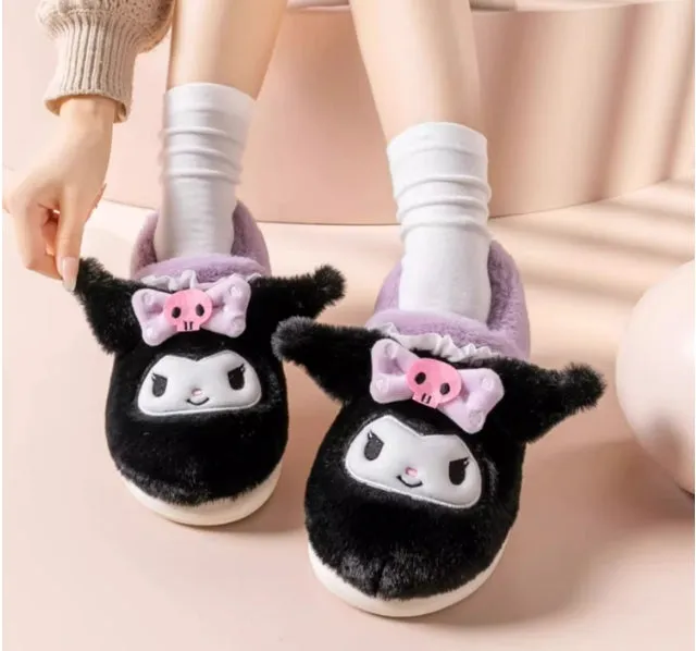 Cute Fuzzy House Slippers