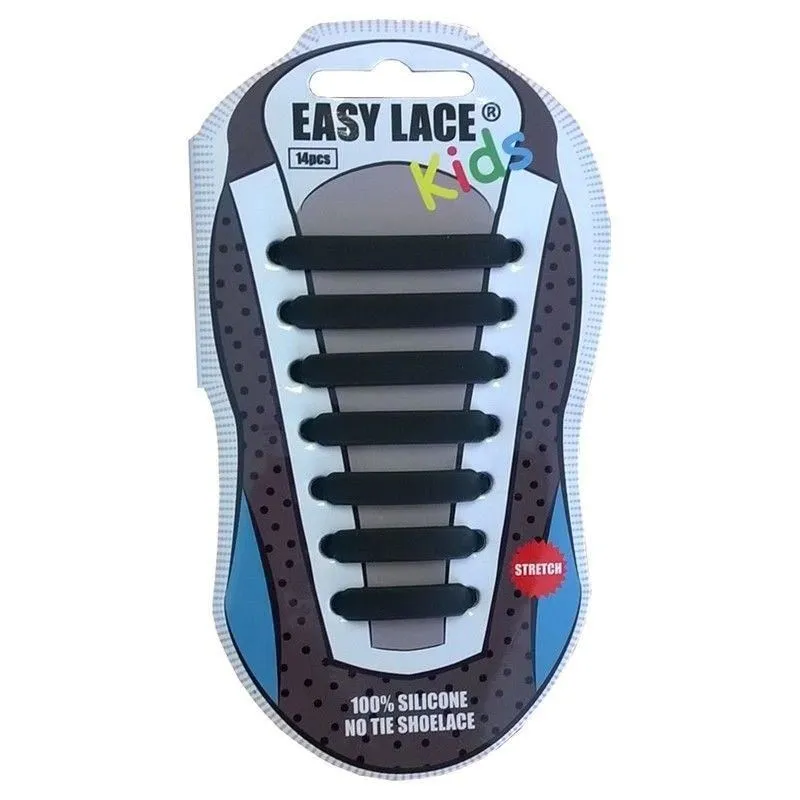 Easy Lace Kids No Tie Elastic Silicone Slip On Shoelaces 14 Pieces