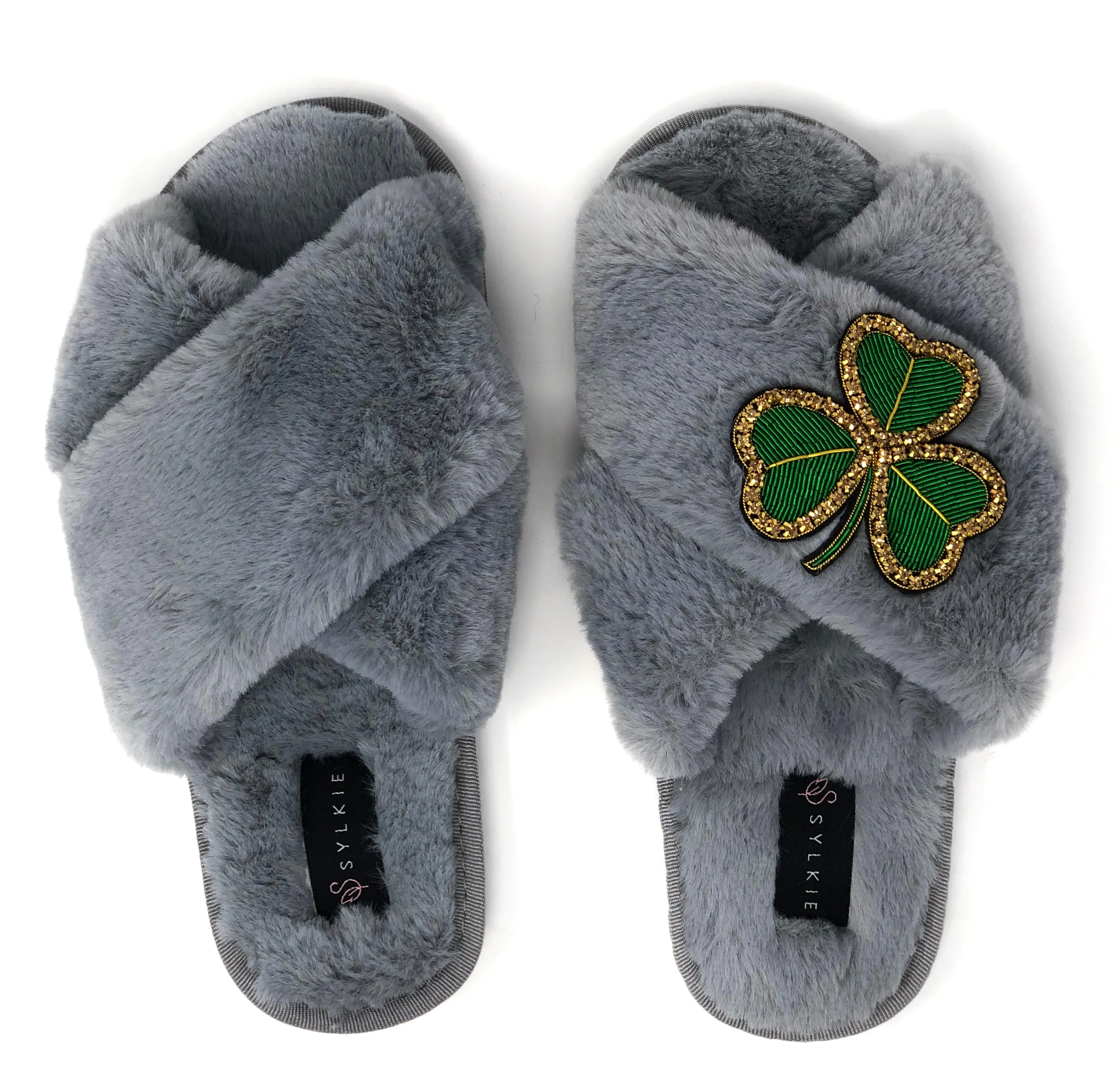 Eireann Cross Slipper Grey