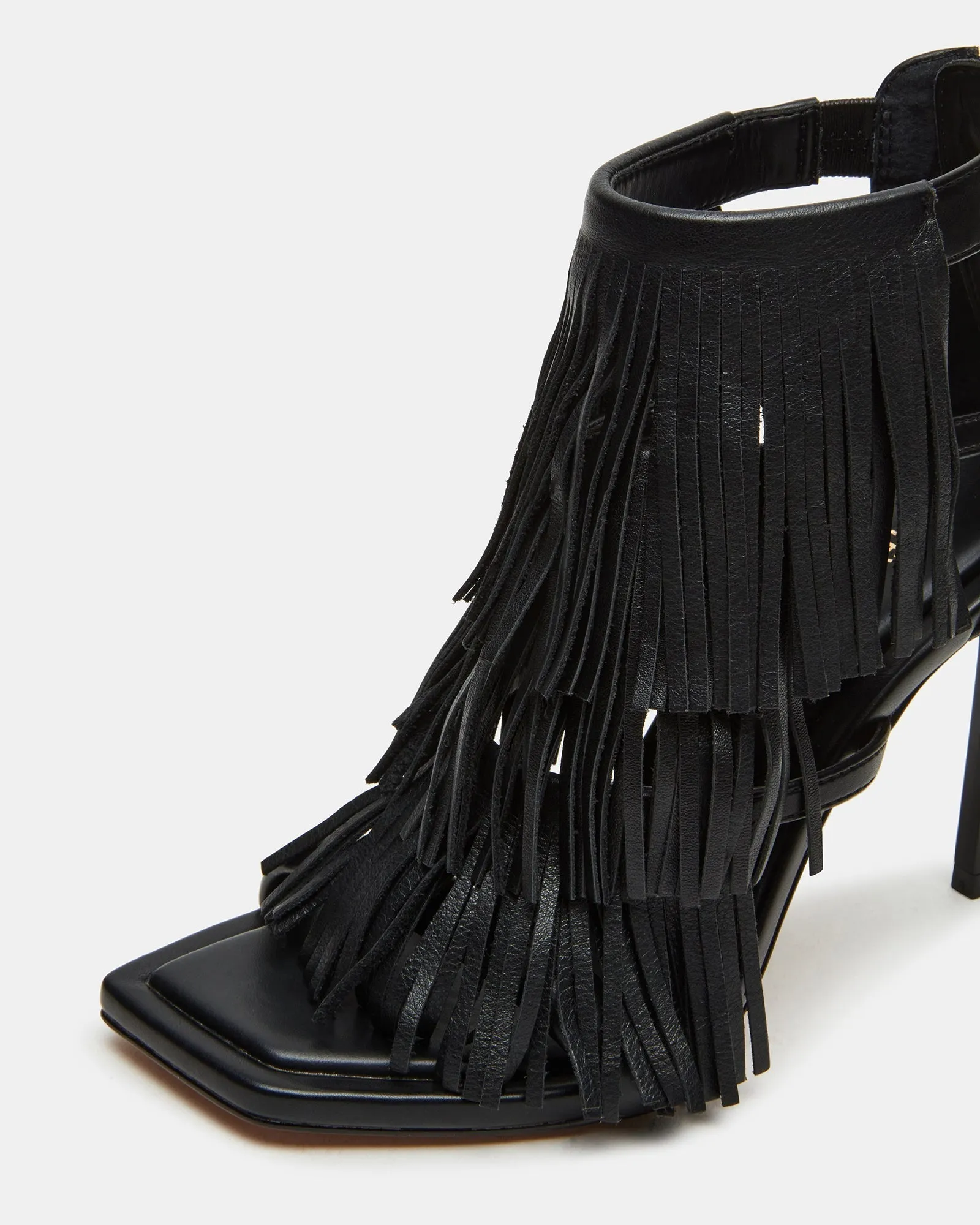 FRINGZY BLACK LEATHER