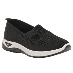 Gail Black Ladies Slip Ons