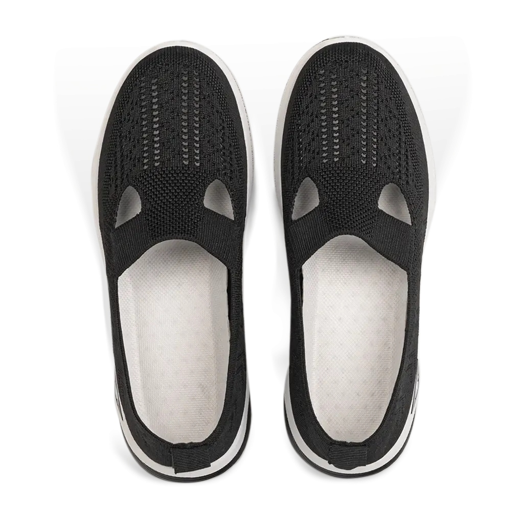 Gail Black Ladies Slip Ons
