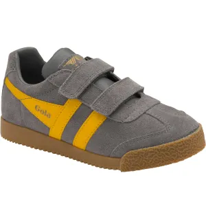 Gola Classics Kids Harrier Strap Suede Trainers - Ash