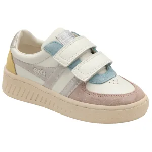 Gola Kids Sneaker Grandslam Quadrant Strap Off White/Blossom/Silver/Lemon