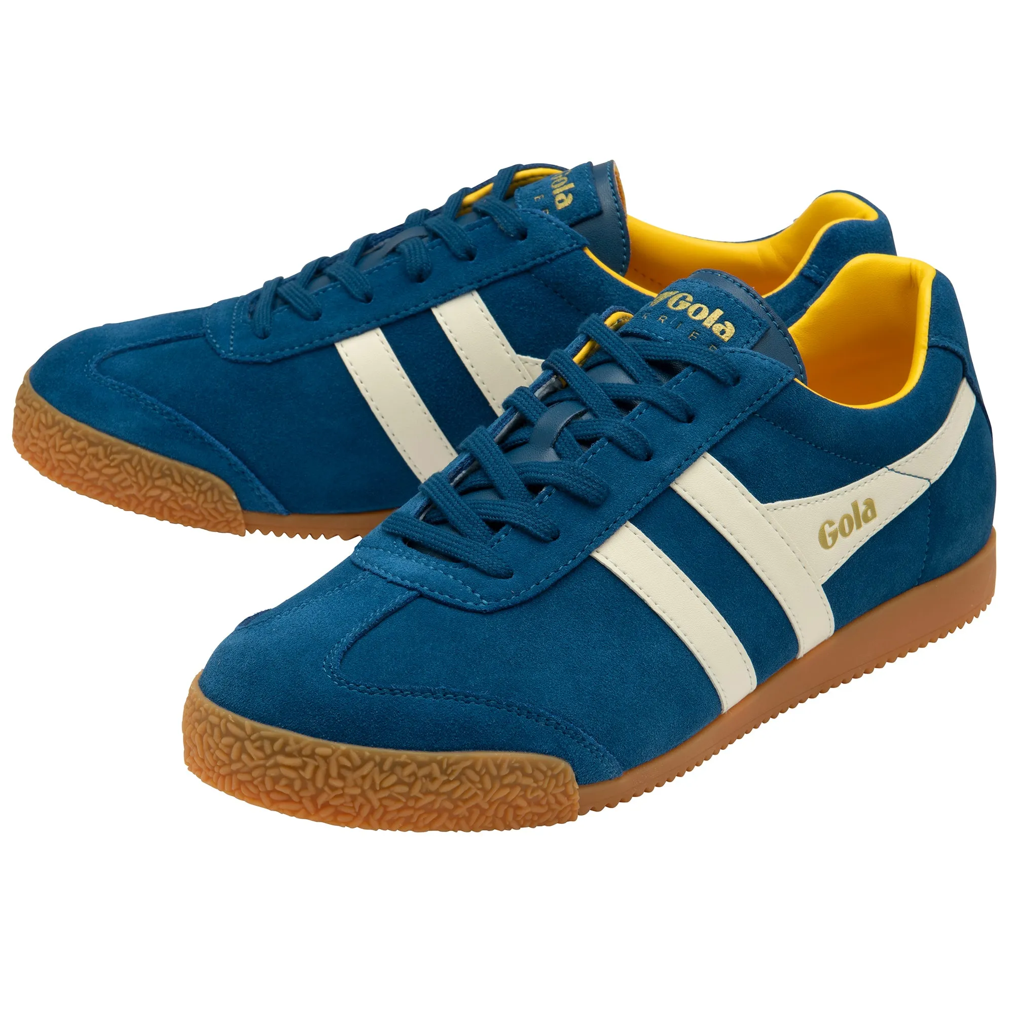 Gola Mens Sneaker Harrier Suede Marine Blue/Off White/Sun