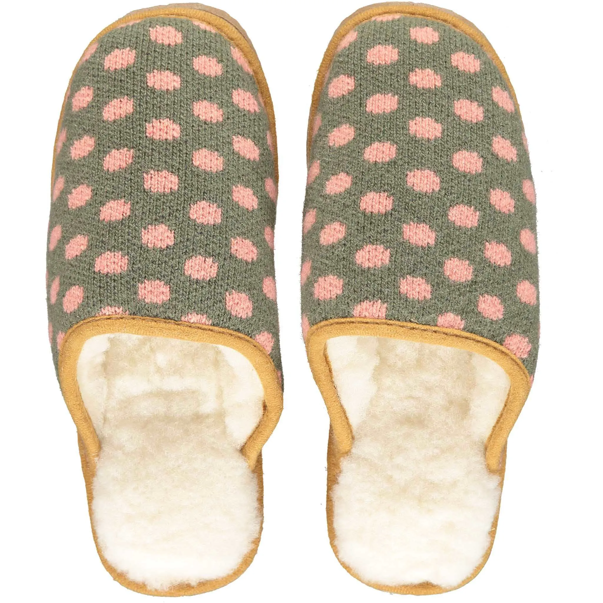 Green Spot Lambswool & Sheepskin Slippers - XL & XXL ONLY