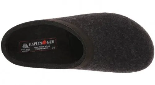 Haflinger GZL44 Grizzly Wool Clog CHARCOAL (Uni)