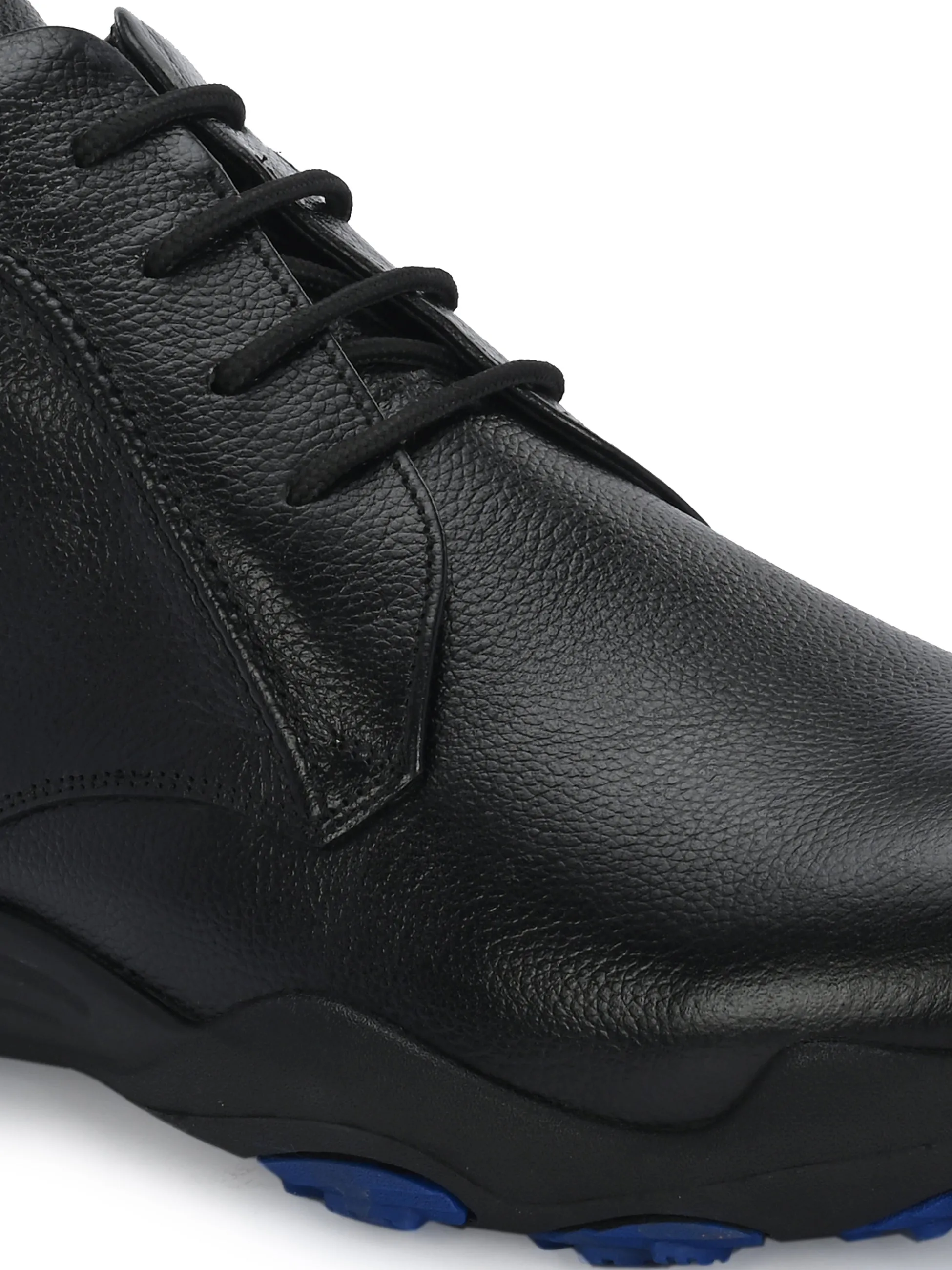 HITZG_51-Men's Black Leather Casual Boots