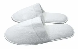 Hotel Slippers White Luxury Velour Closed Toe (50) - £1.12 Pair