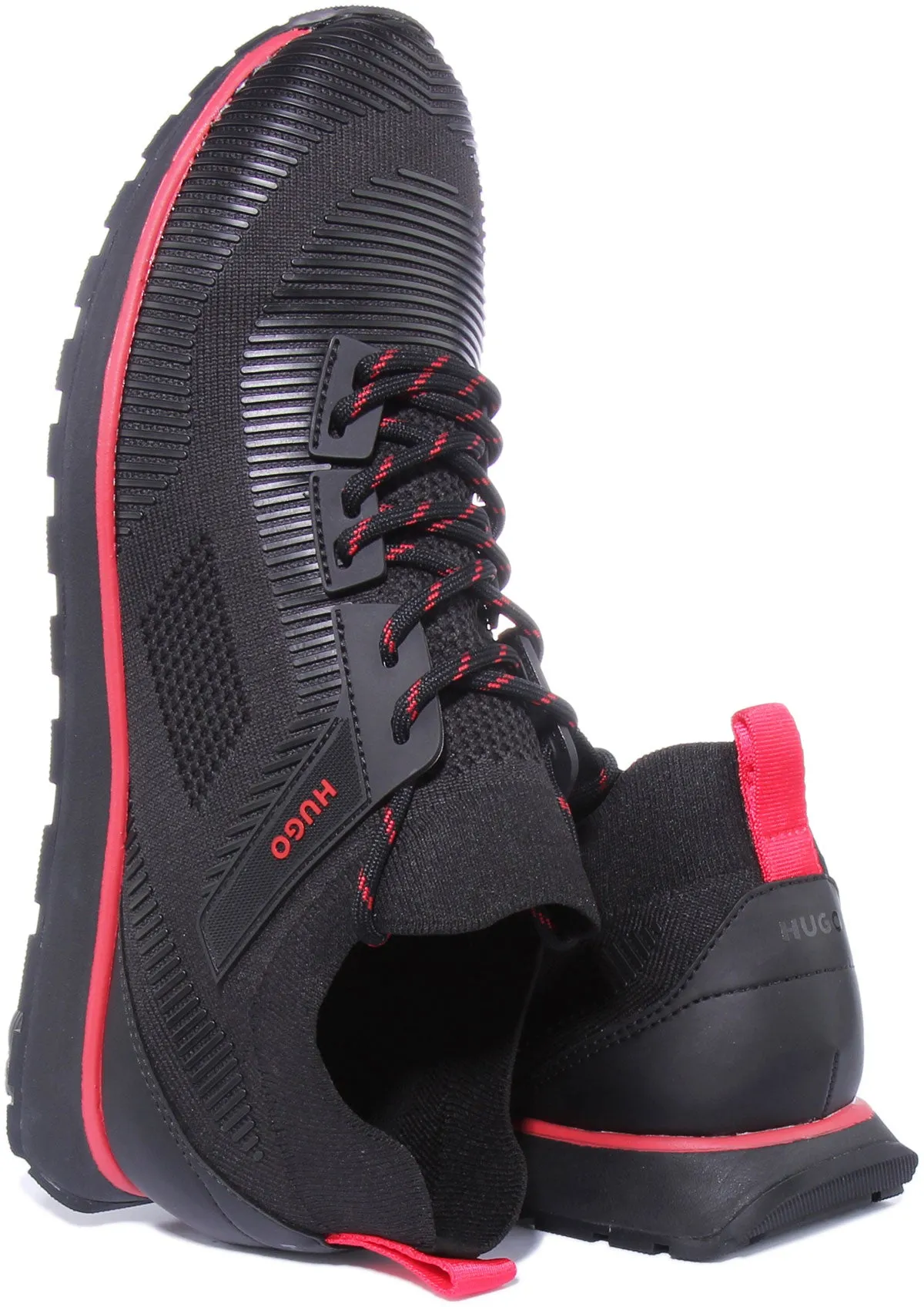 Hugo Icelin Run In Black Red For Men