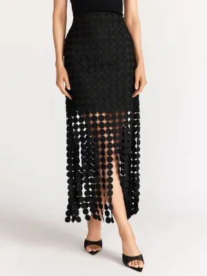 Just Me Circle Fringe High Waist Maxi Skirt - Brands We Love