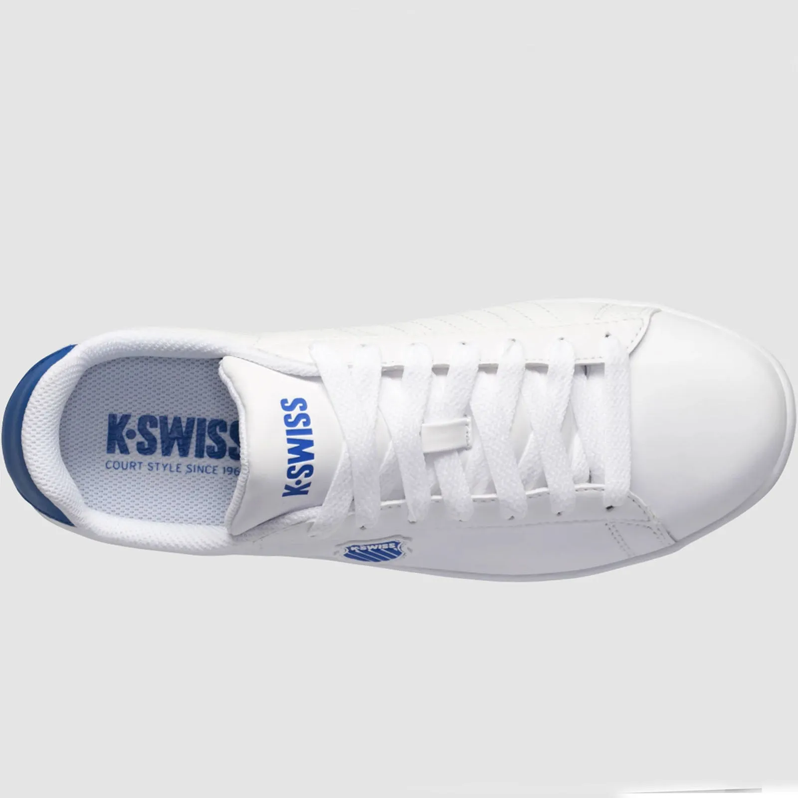 K-Swiss Mens Court Shield Leather Retro Trainers