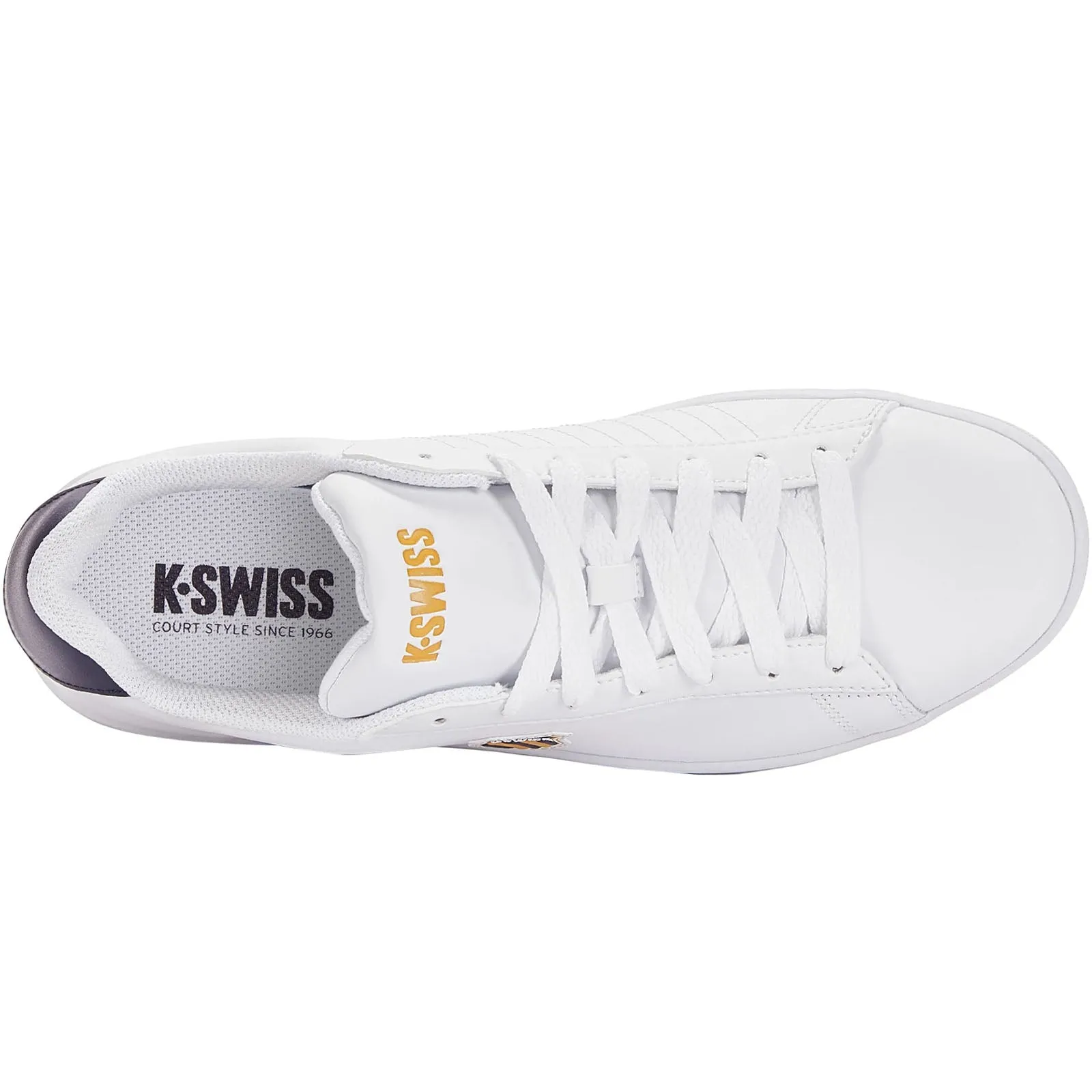 K-Swiss Mens Court Shield Leather Retro Trainers