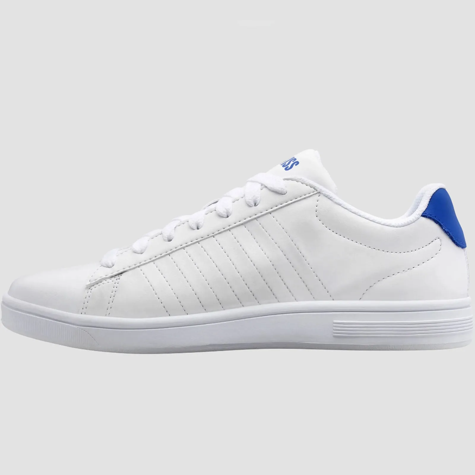 K-Swiss Mens Court Shield Leather Retro Trainers