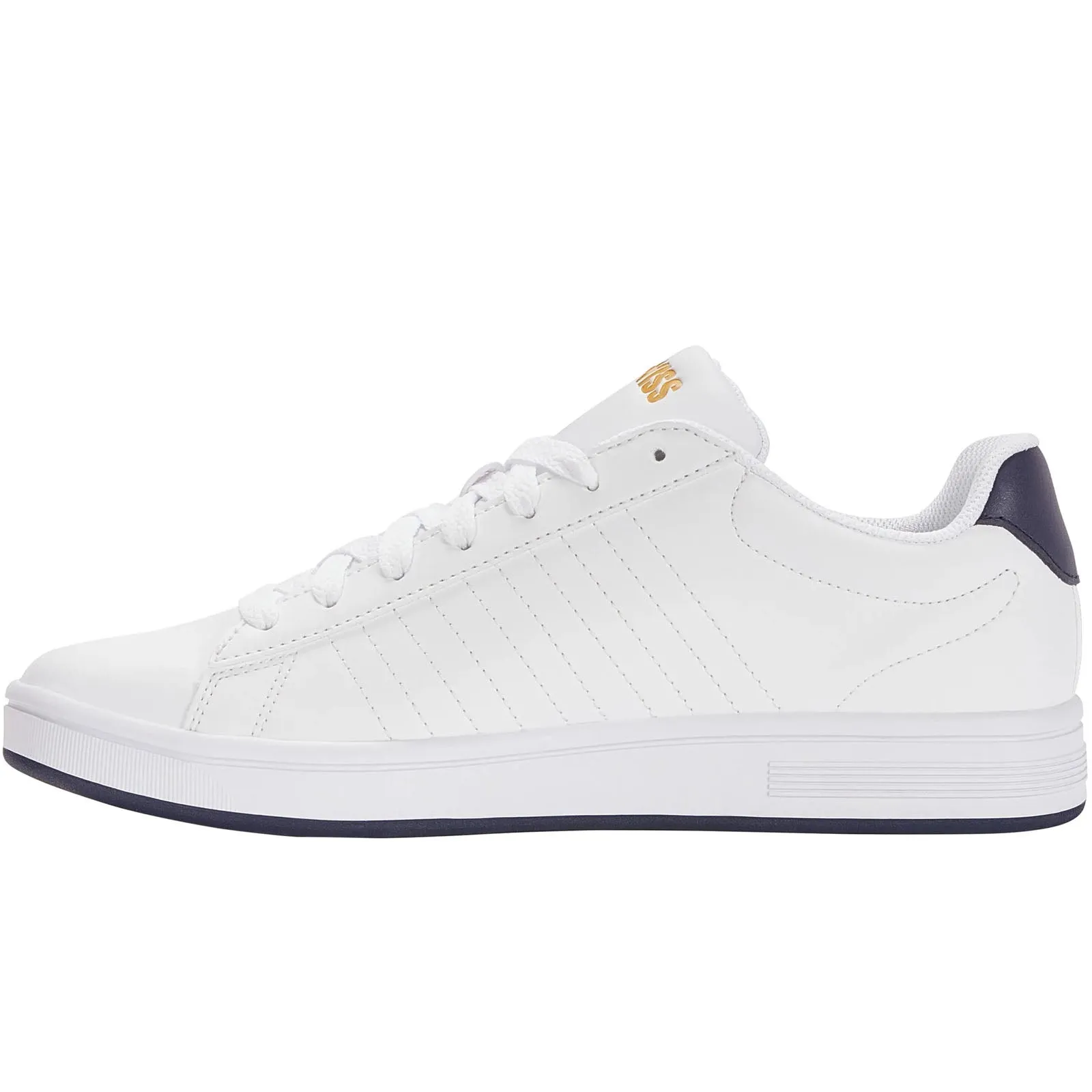 K-Swiss Mens Court Shield Leather Retro Trainers