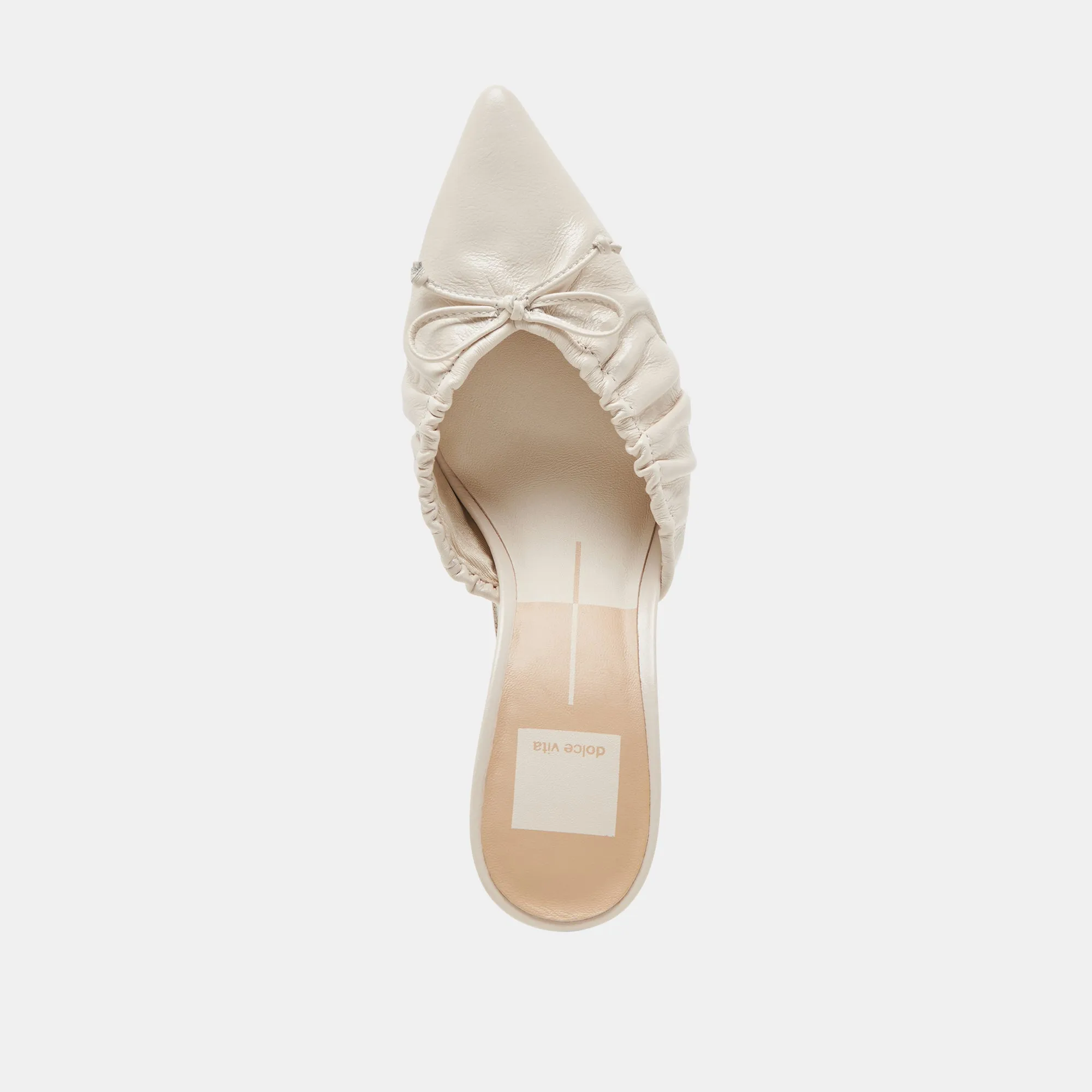 KAIRI HEELS IVORY CRINKLE PATENT