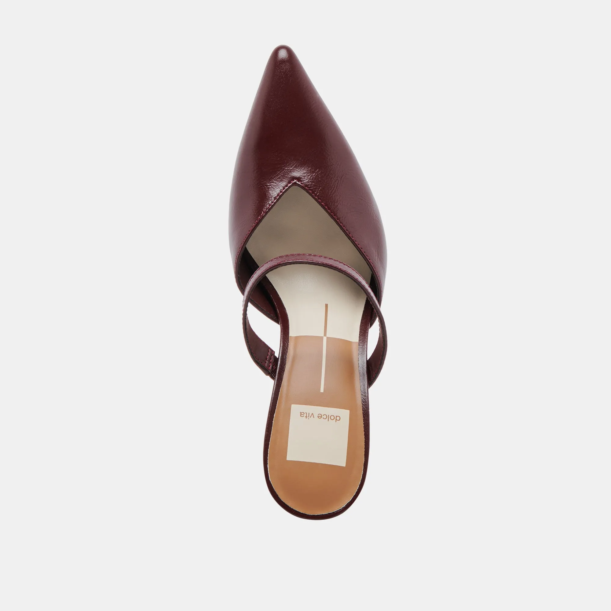 KANIKA HEELS BURGUNDY CRINKLE PATENT