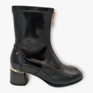 Kate Appleby Greenhill Black Patent Ankle Boots