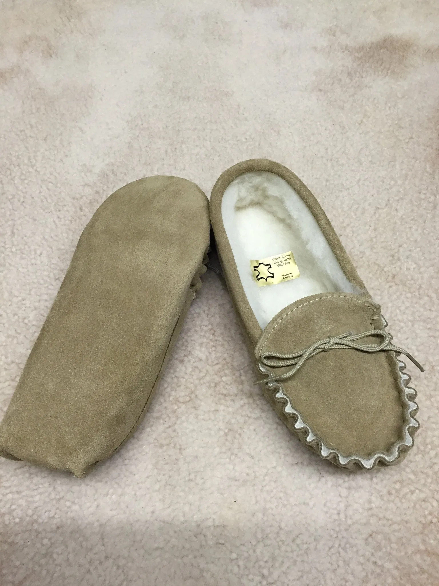 Ladies Suede Soft Sole Moccasin | Anne