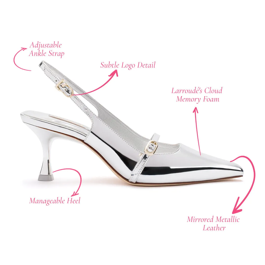 LARROUDE Ines Pump | Silver