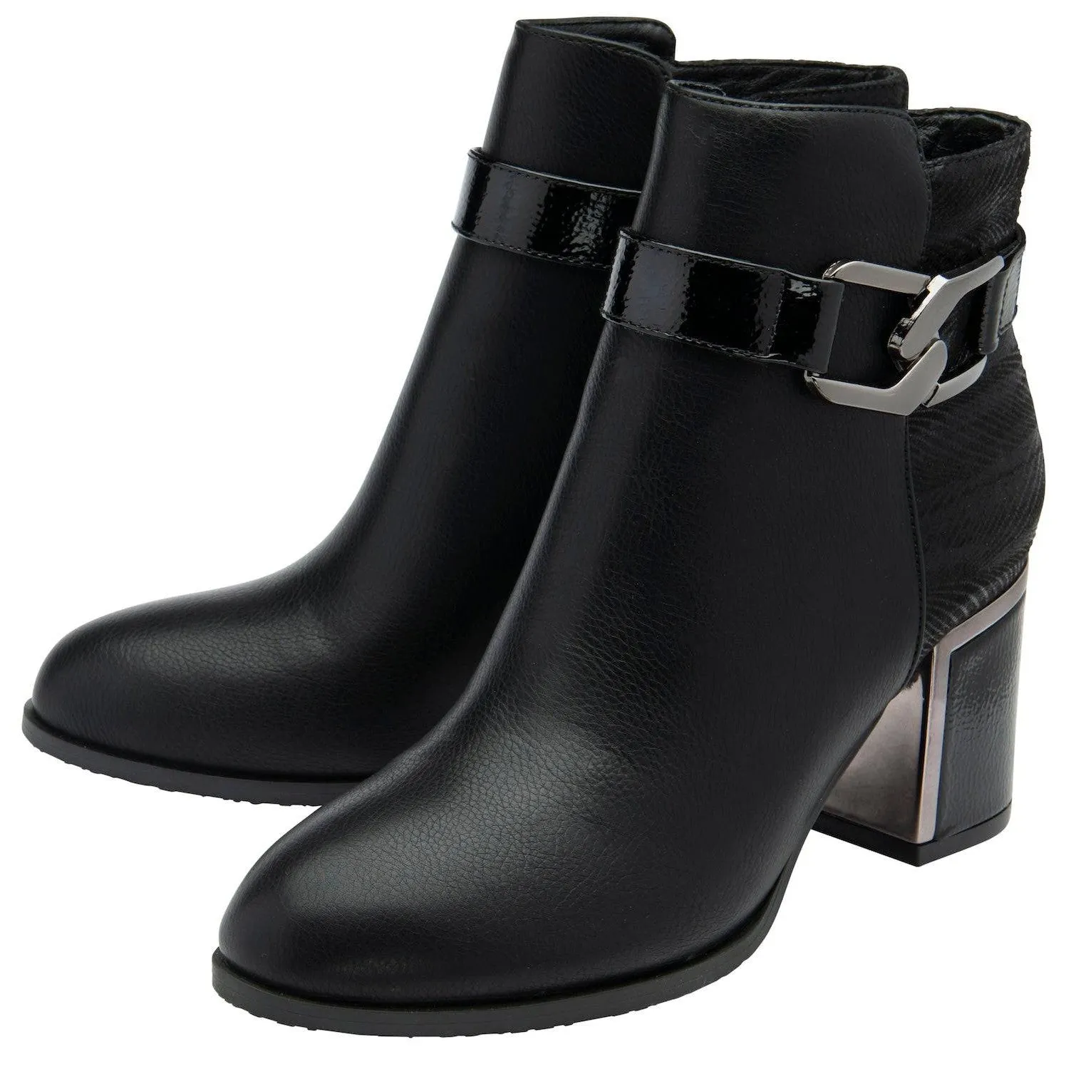 Lotus Adelaide Ladies Black Side Zip Ankle Boots