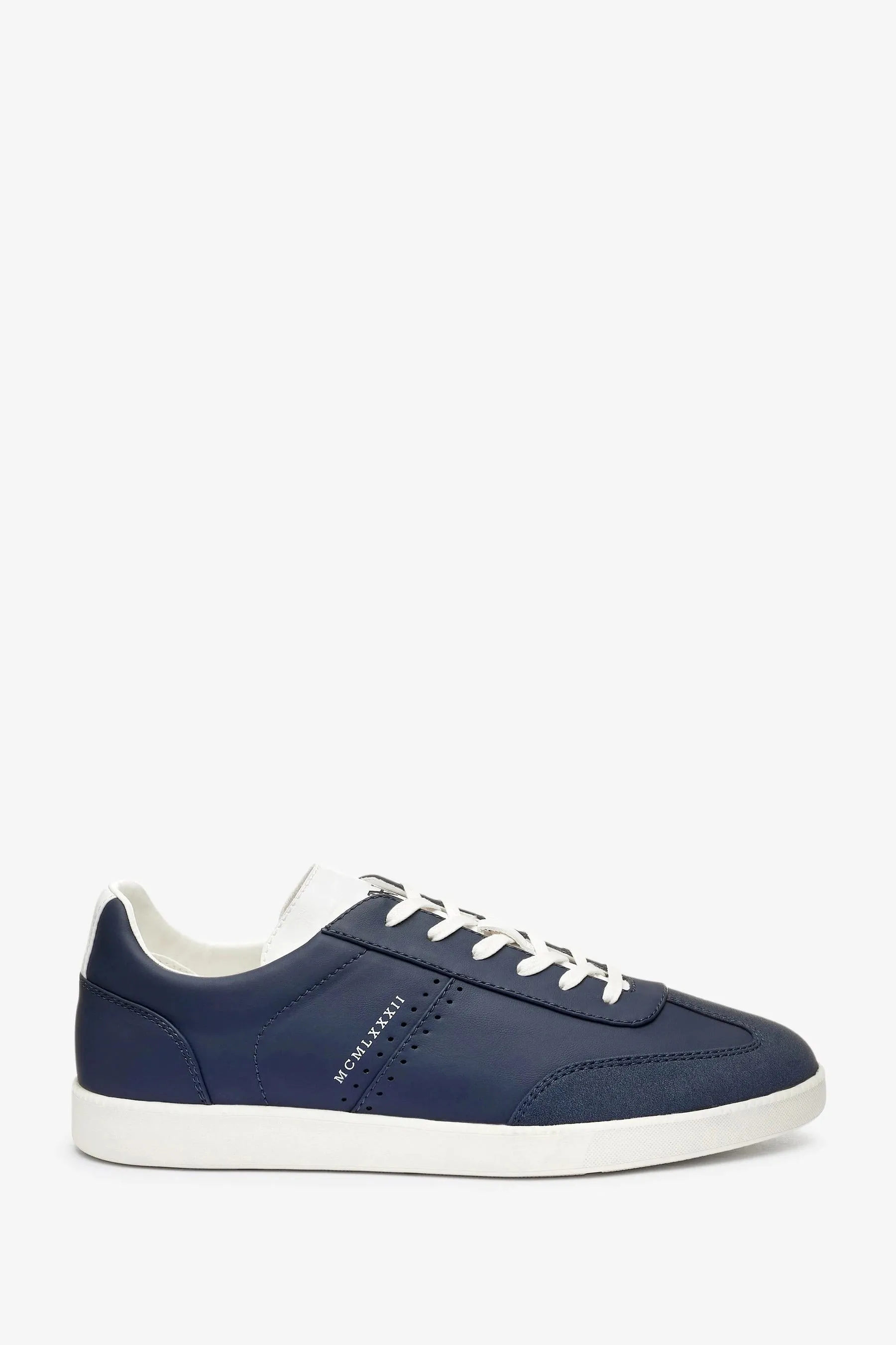 Next Navy Retro Mens Trainers