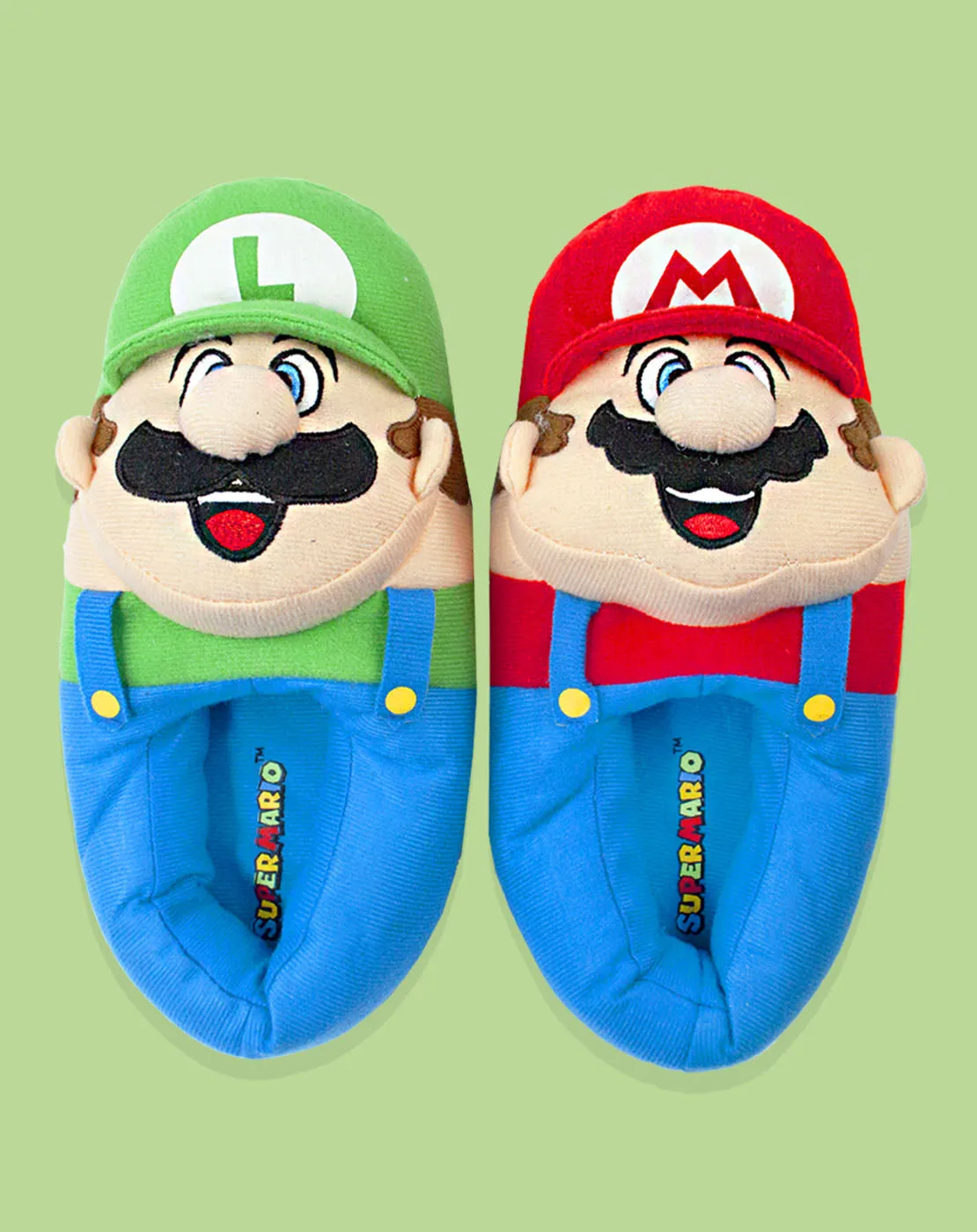 Nintendo Super Mario Bros Mario And Luigi Men's Novelty 3D Slippers