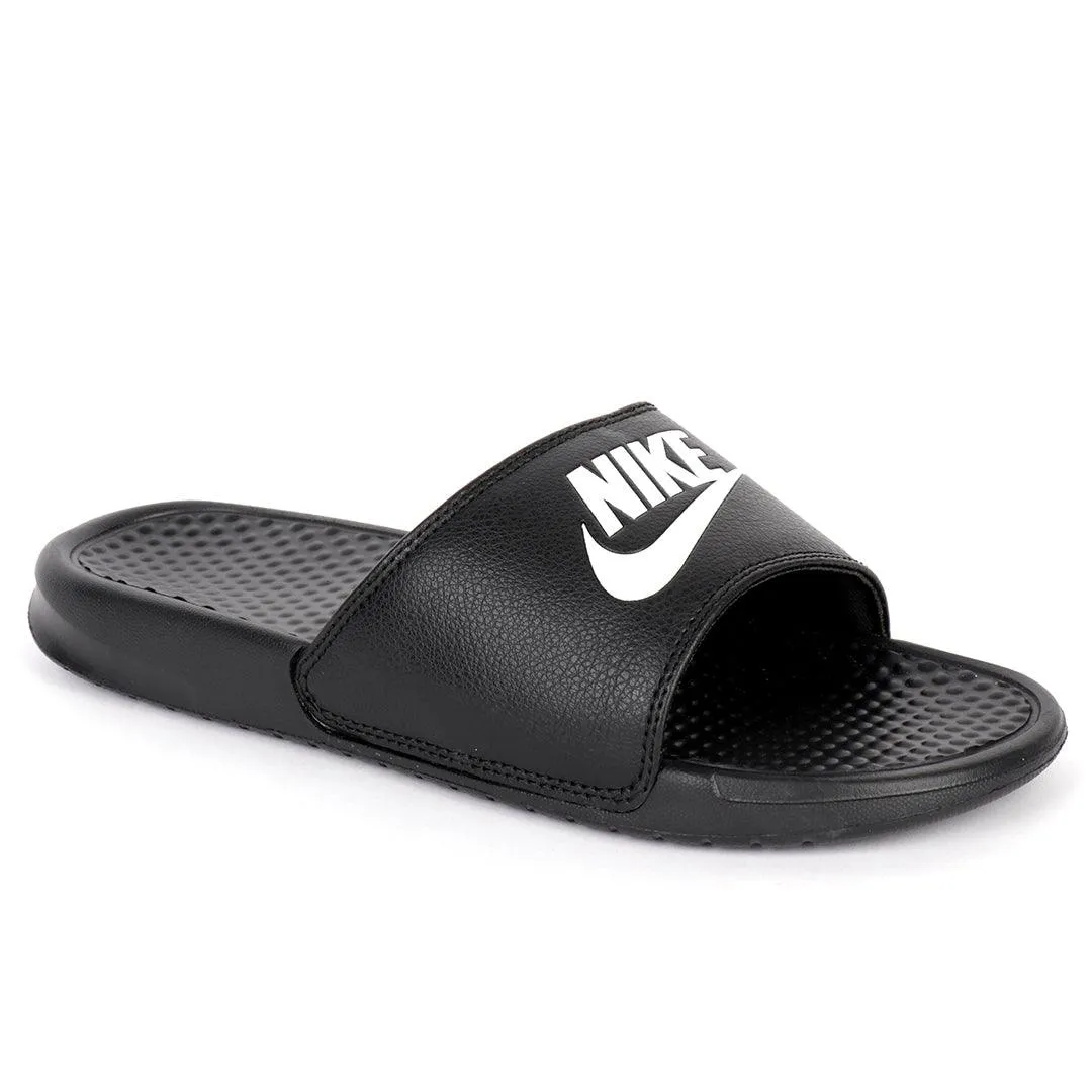 NK Benasi JDI Black With Off-white Logo Men's Slide