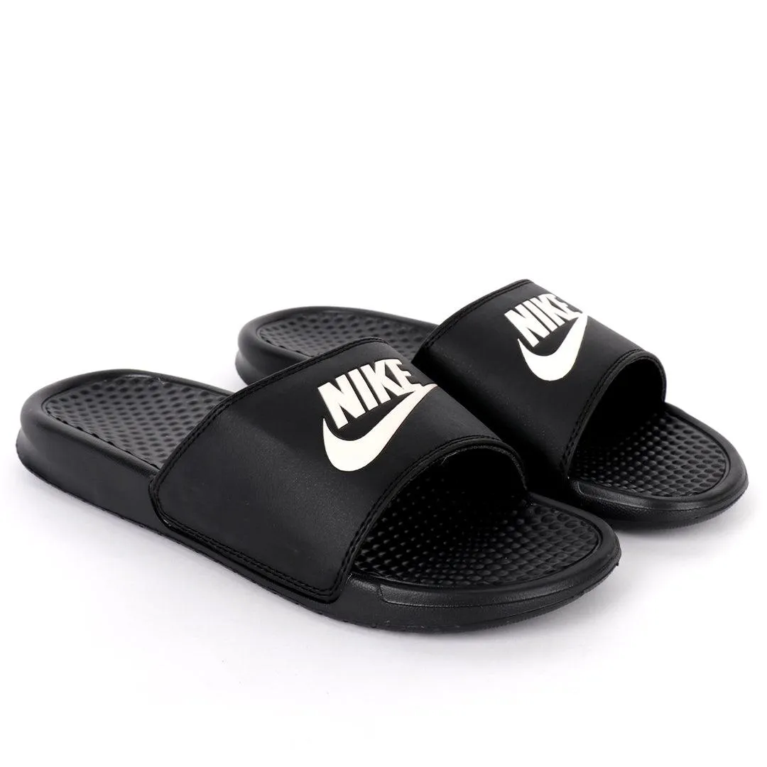 NK Benasi JDI Black With Off-white Logo Men's Slide