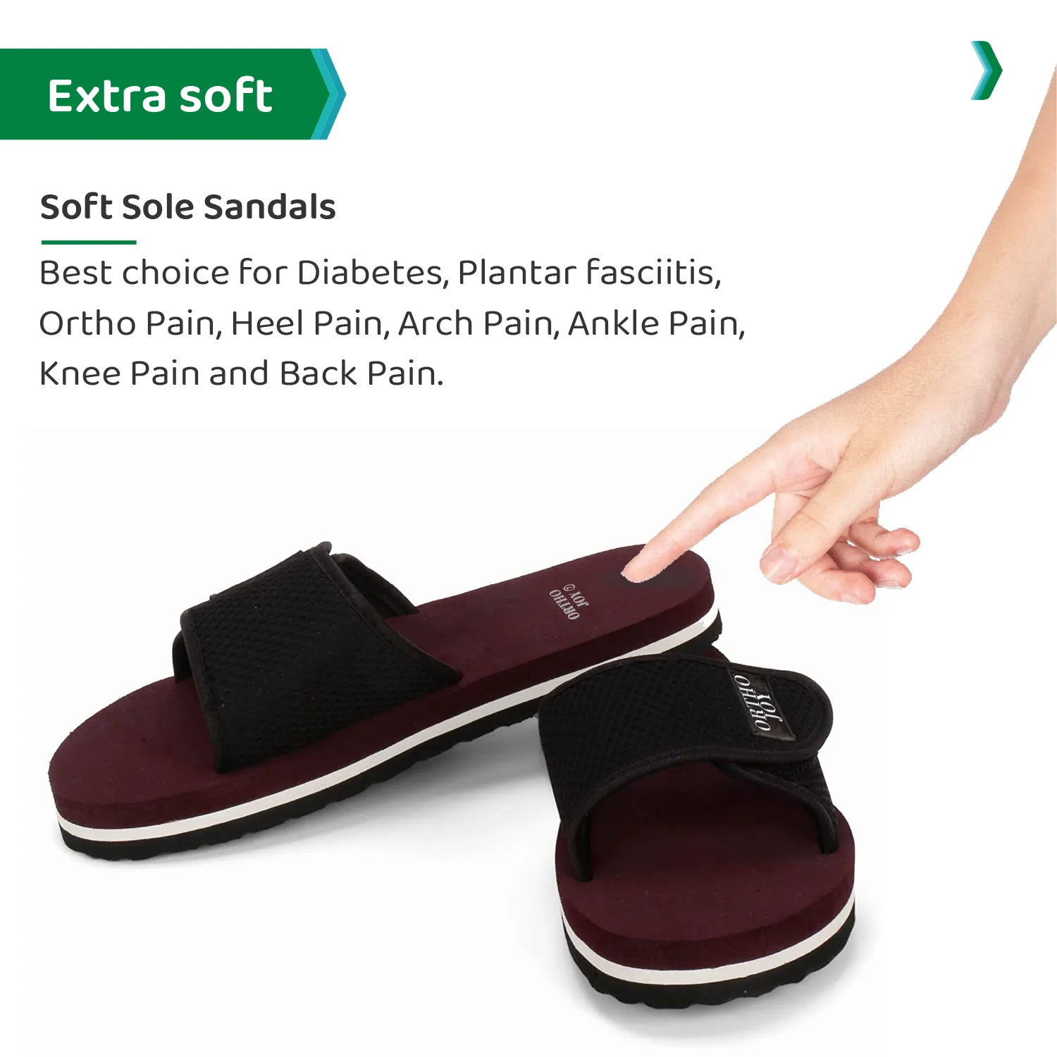 ORTHO JOY Extra Soft Doctor Slippers for Men/Flip-flops.