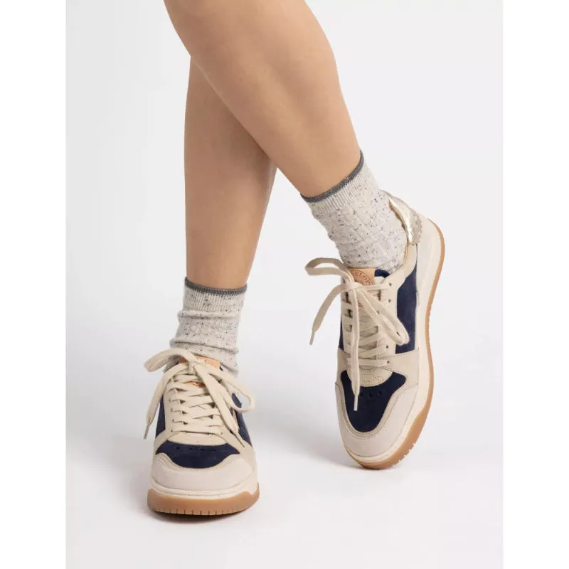 Penelope Chilvers Pintado Leather Ladies Trainers - Navy/White