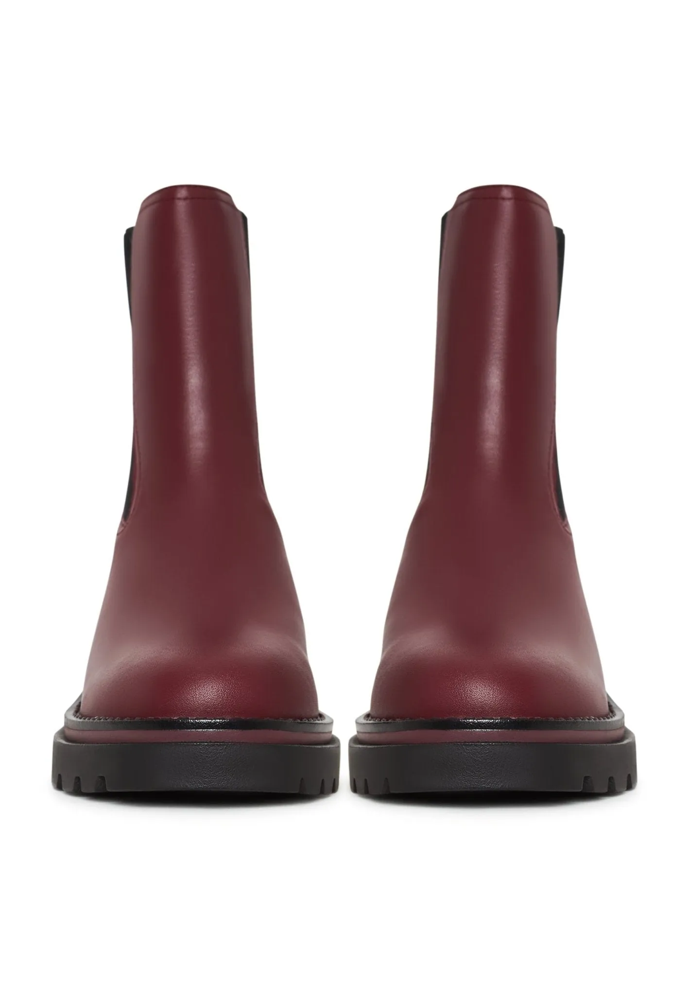 Platform Classic Ankle Boots - Bordeaux