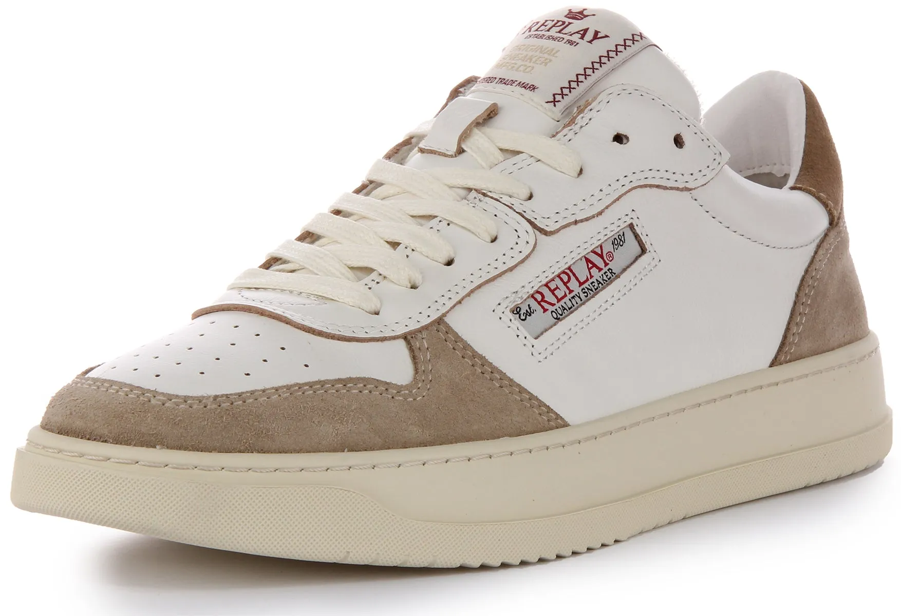 Replay Reload Suede In Beige For Men