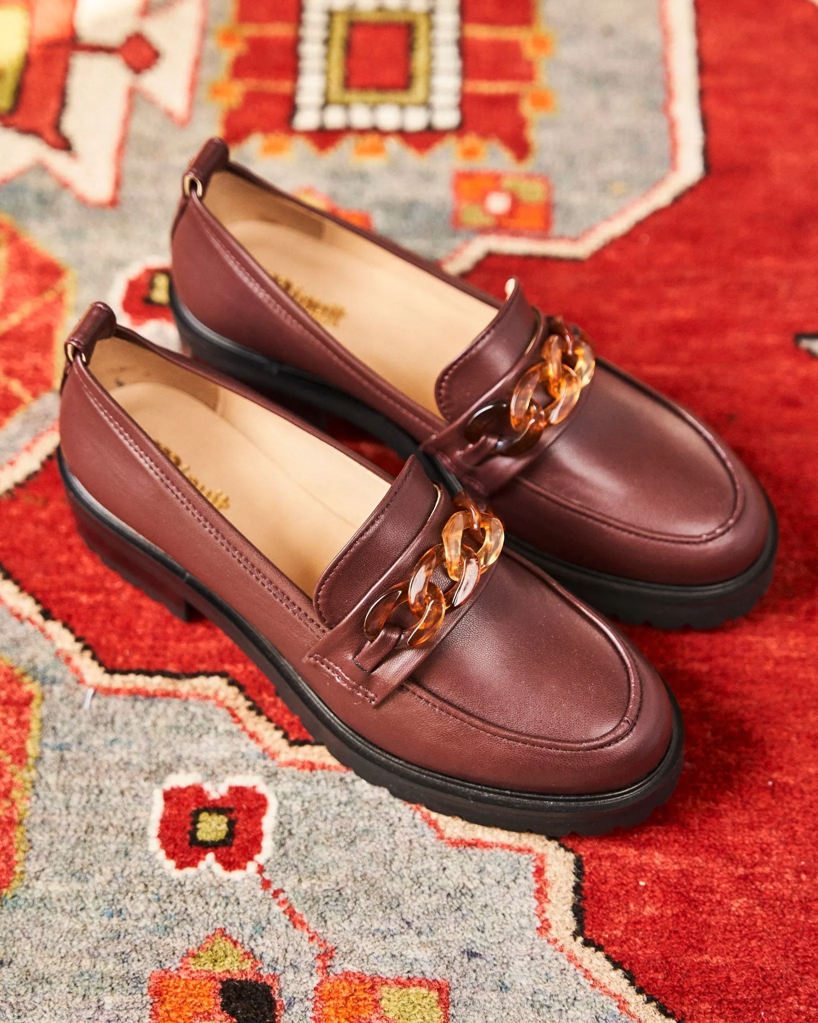 Sherlock Vegan Grain Leather Loafers | Chocolate