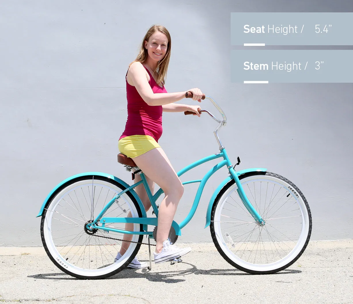 sixthreezero Classic Edition 7 Speed Women's Beach Cruiser Bicycle