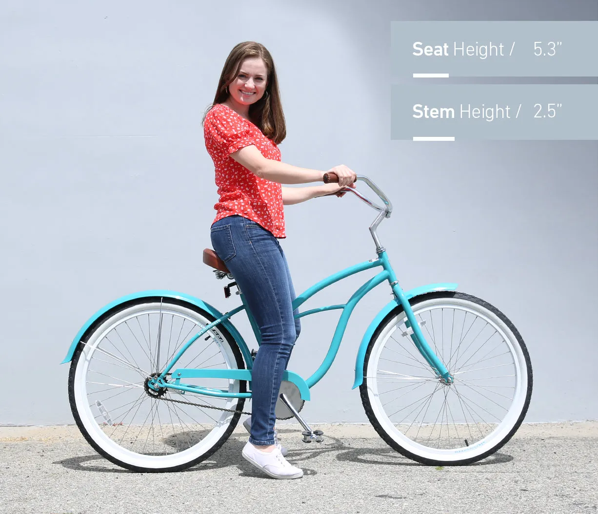 sixthreezero Classic Edition 7 Speed Women's Beach Cruiser Bicycle